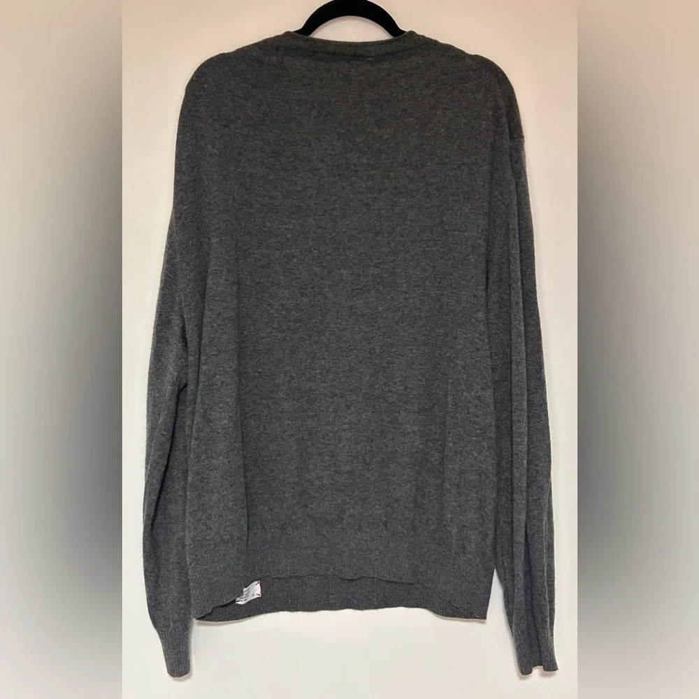 Men’s Five Four Charcoal Gray V neck Pullover Sweater Size XXL NWT